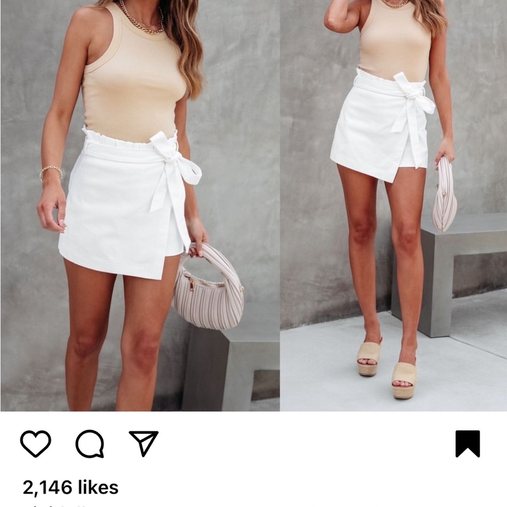 Flying Tomato White Wrap Mini Skirt Cocktail